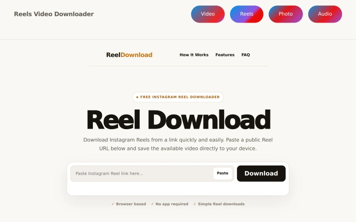 Preview of Reels Video Downloader