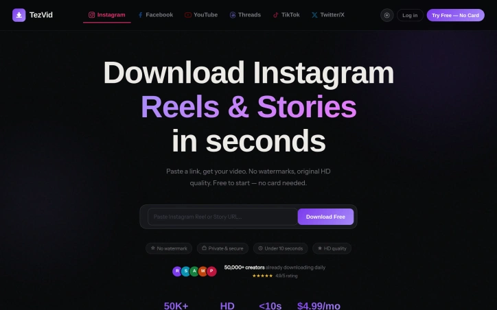 Preview of Video Reels Shorts downloader 