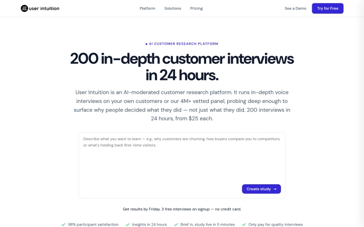 Preview of User Intuition
