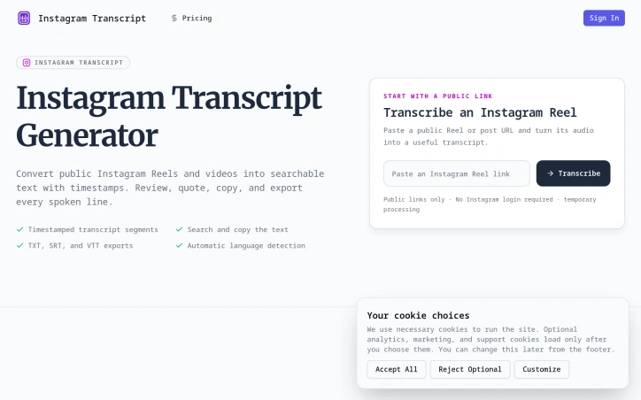 Preview of IGTranscript