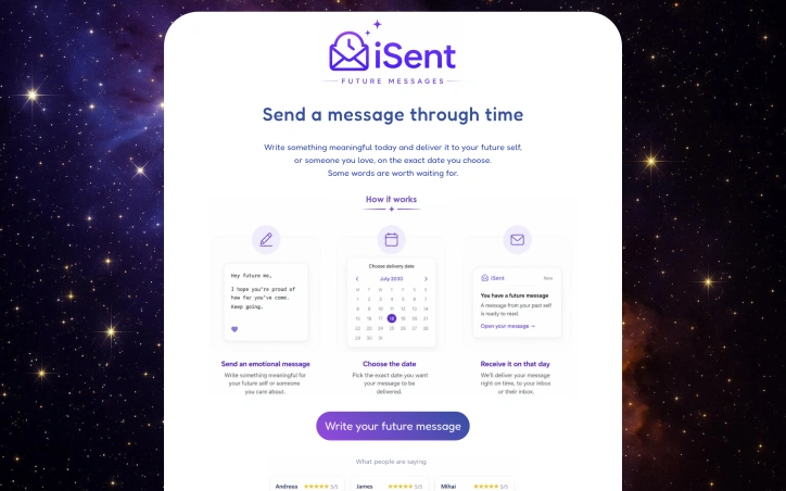 Preview of iSent Future Messages