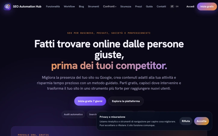 Preview of SEO Automation Hub