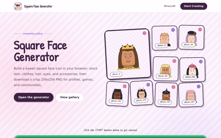Preview of Square Face Generator