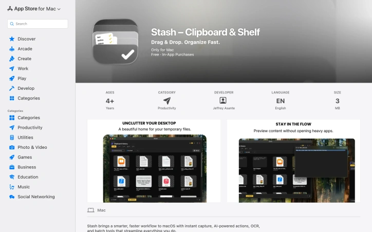 Stash preview