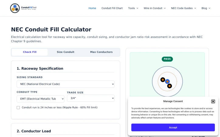 Preview of conduitfill tool