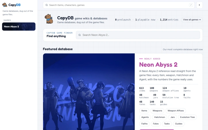 Preview of CapyDB