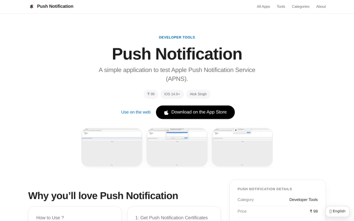 Preview of Push Notification - Tester