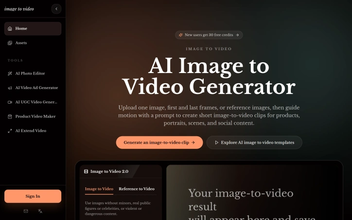 Preview of Image to Video 2.0