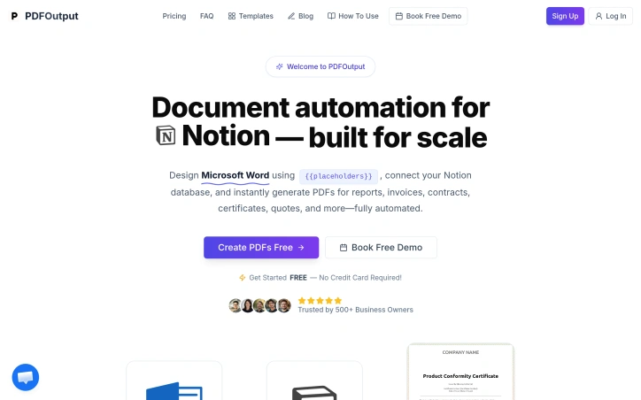 PDFOutput preview