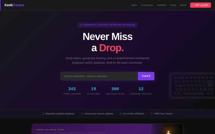 KeebTracker preview