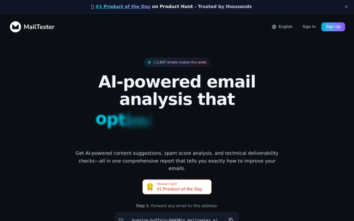 MailTester.AI preview