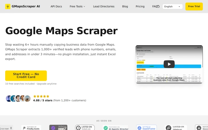 Preview of Google Maps Scraper