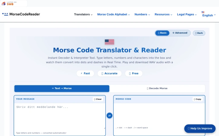 Preview of Morse Code Reader