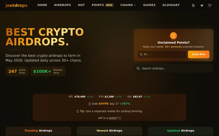 Preview of Jeetdrops Airdrops