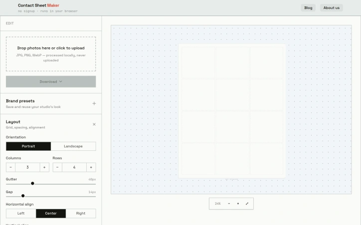 Preview of Contact Sheet Maker