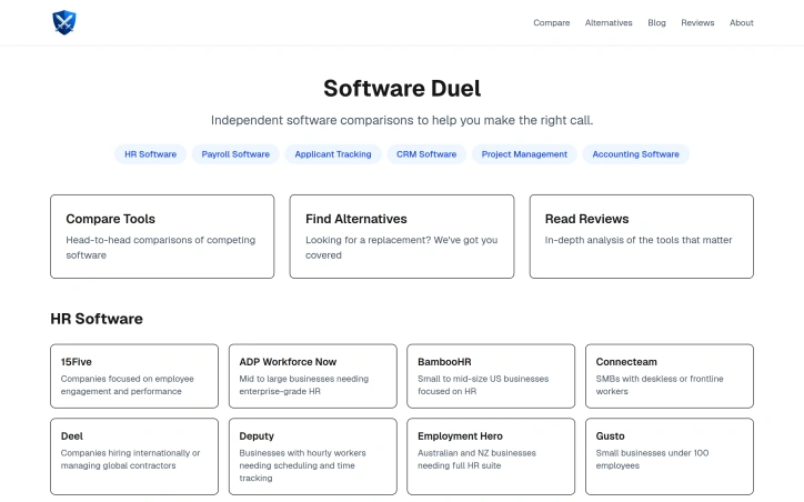 Preview of Software Duel - Independent Software Comparisons