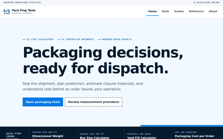 Preview of Pack Prep Tools