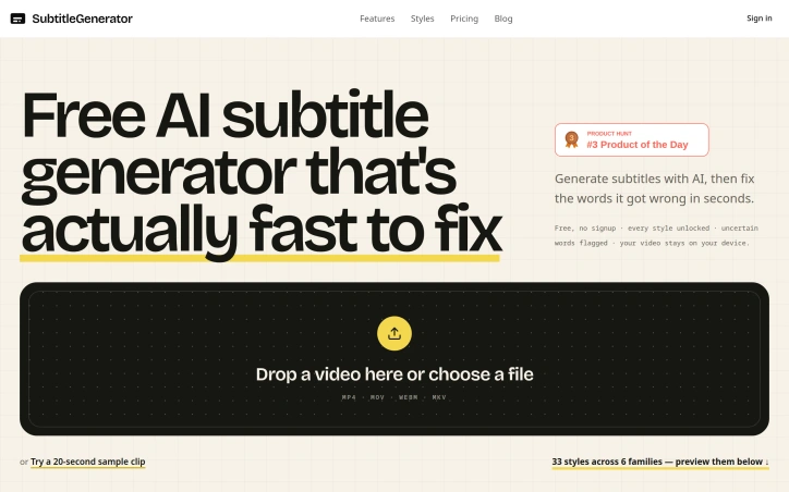 Preview of SubtitleGenerator