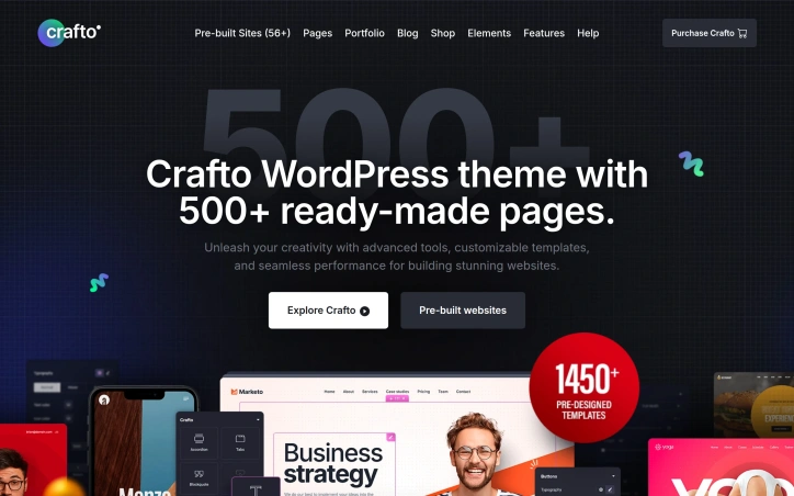 Preview of Crafto - AI-Powered Multipurpose WordPress Theme
