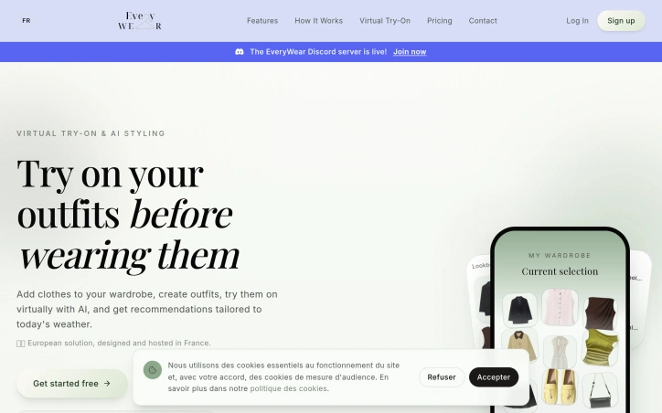 Preview of EveryWear — AI Virtual Wardrobe & Virtual Try-On