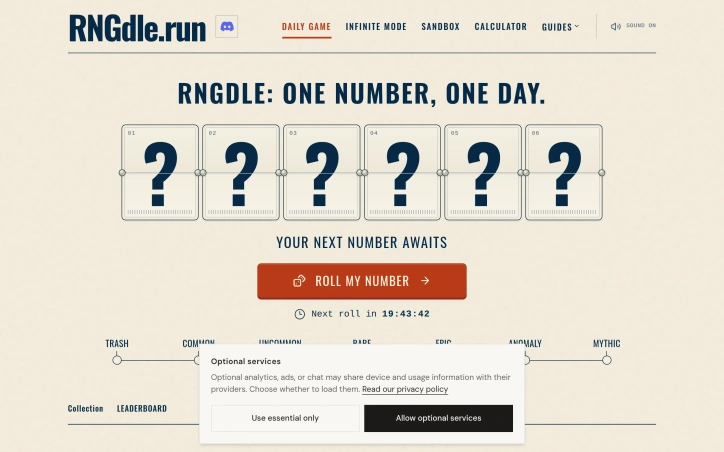 Preview of RNGdle