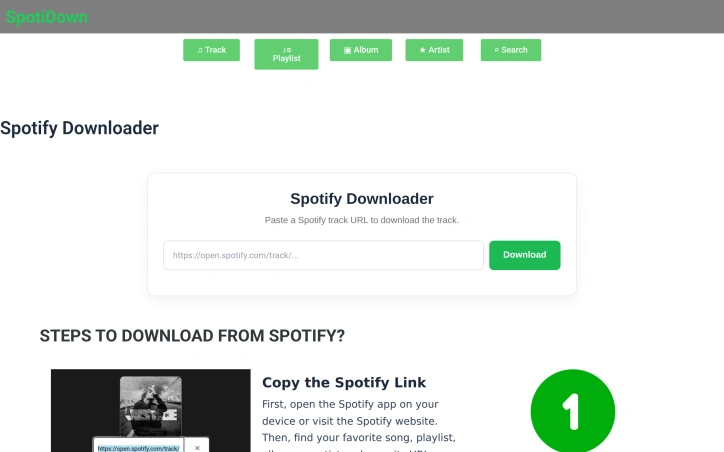 Preview of Spotidown