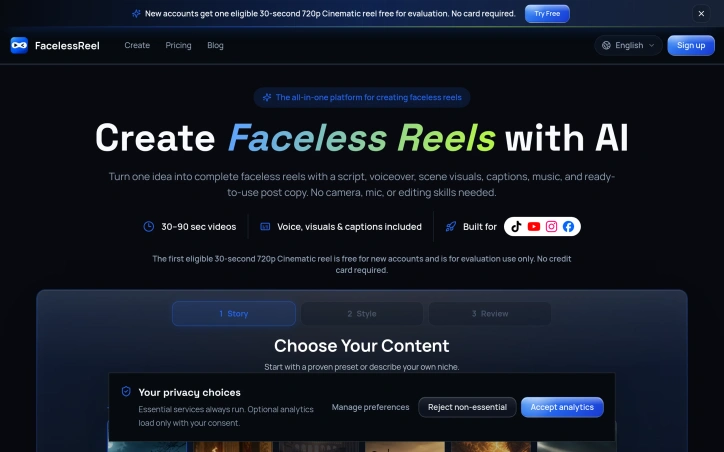 Preview of FacelessReel