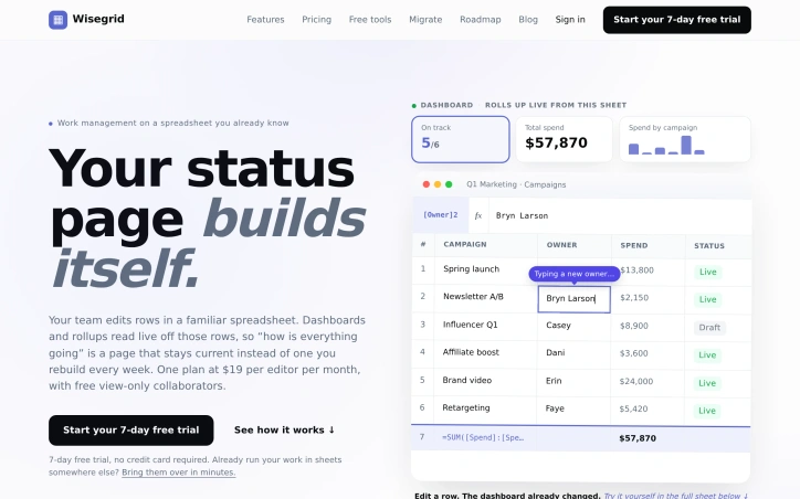 Preview of Wisegrid
