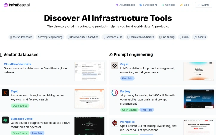 Infrabase.ai preview