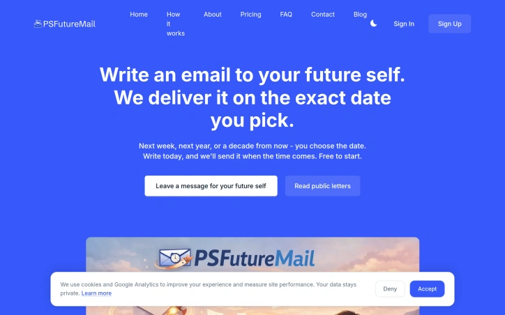 PSFutureMail preview