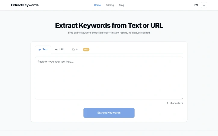 Preview of ExtractKeywords