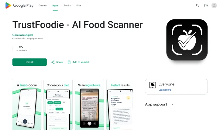 Preview of TrustFoodie - AI Food Scanner