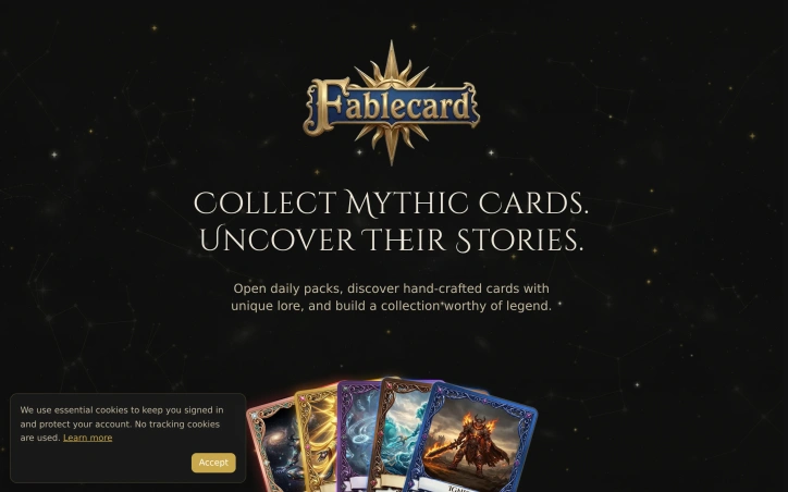 Preview of Fablecard