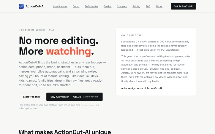 Preview of ACtionCut-AI