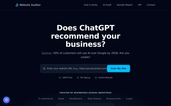 Preview of Website Auditor