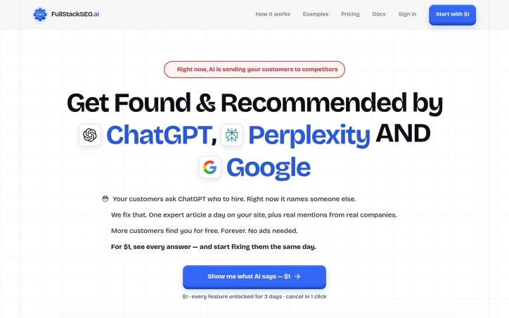 Preview of FullStackSEO.ai