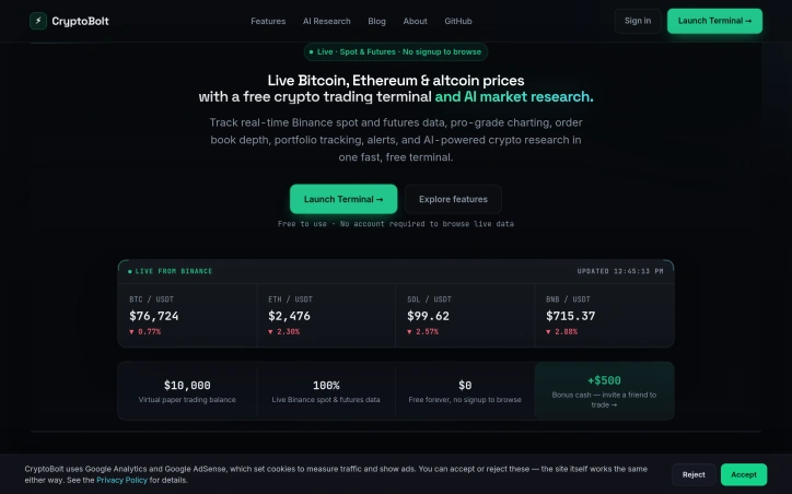 CryptoBolt preview