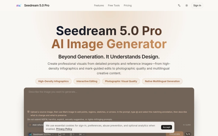 Preview of Seedream 5.0 Pro