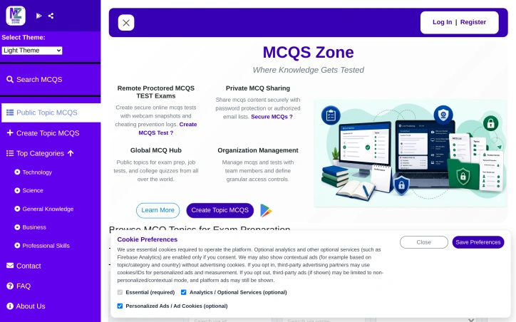 Preview of MCQS ZONE