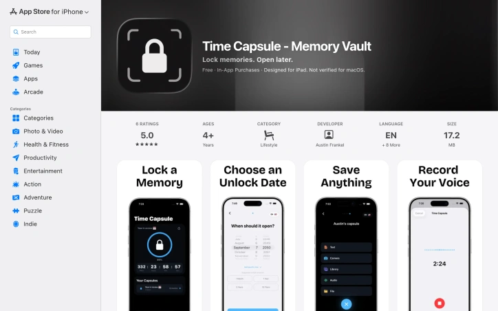 Preview of Time Capsule - Memory Vault