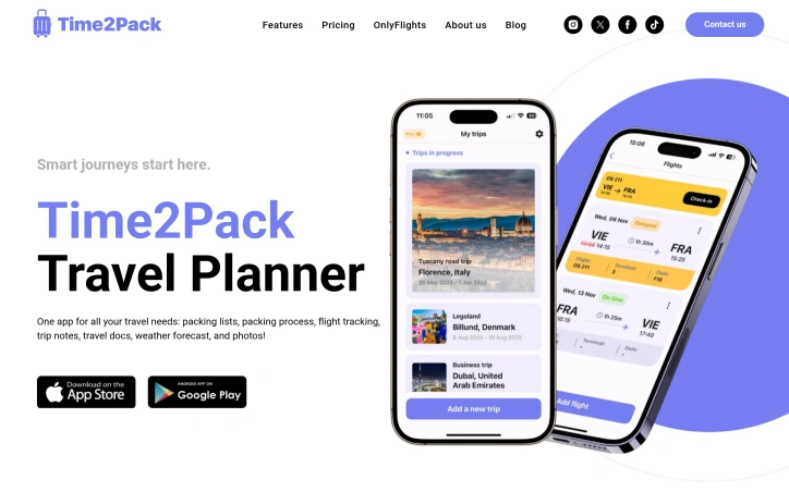 Time2Pack - Packing Lists & Travel Planner preview