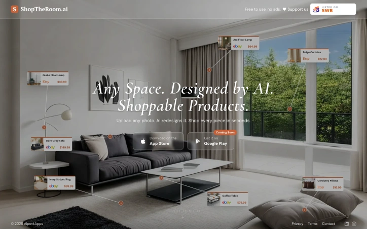 Preview of ShopTheRoom.ai