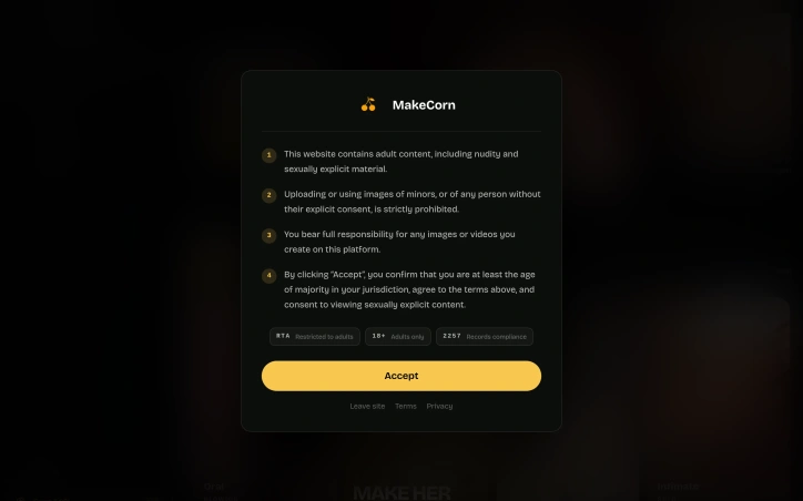 Preview of MakeCorn - ai creator tool