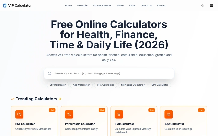 VIP Calculator preview