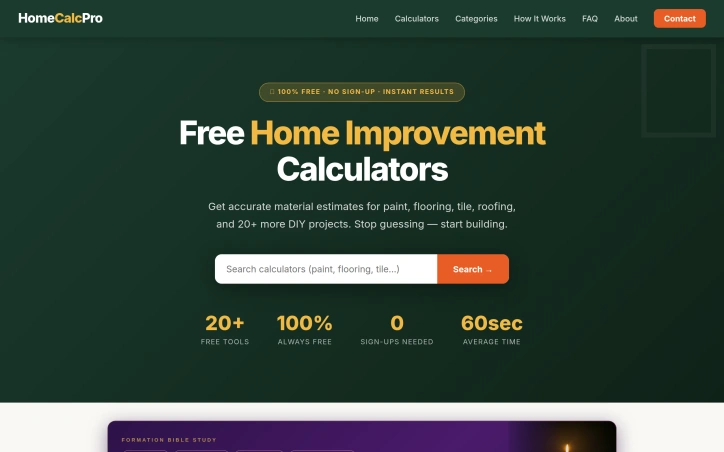 Preview of HomeCalcPro