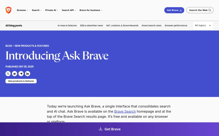 Ask Brave preview