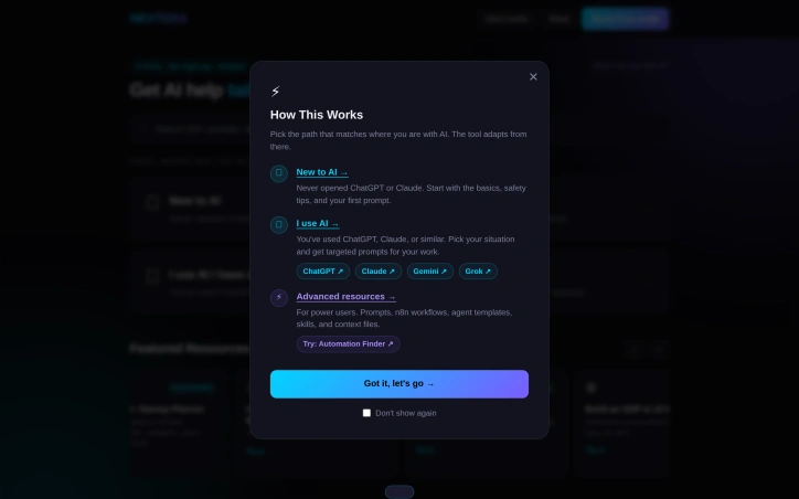 Preview of Nextera AI Resource Hub