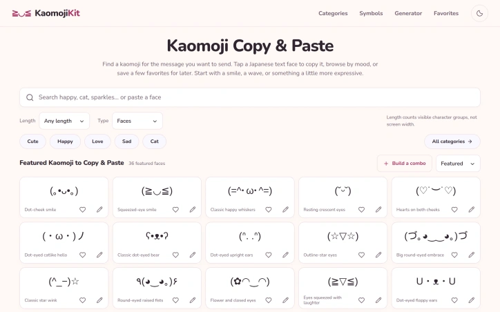 Preview of KaomojiKit