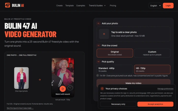 Preview of Bulin 47 AI Video Generator