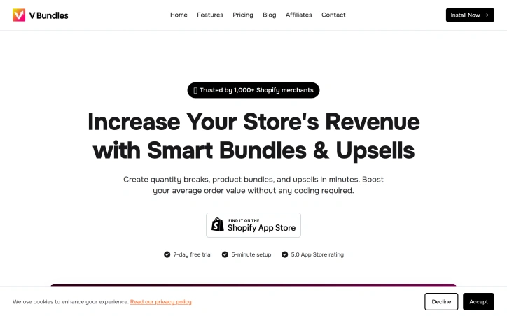 Preview of V Bundles - Bundle Builder & Upsell App